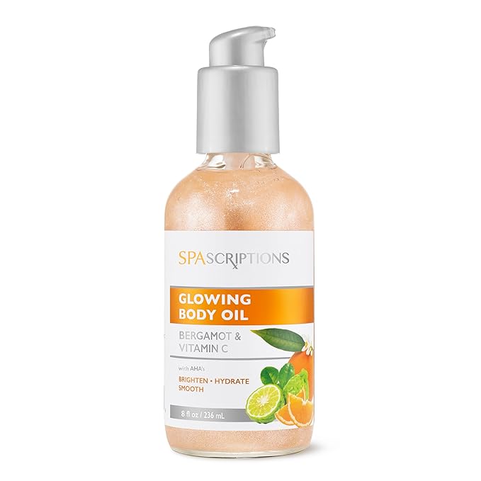 SpaScriptions Body Oil Collection 8 fl oz (8 fl oz, Bergamot & Vitamin C & Brown Sugar)