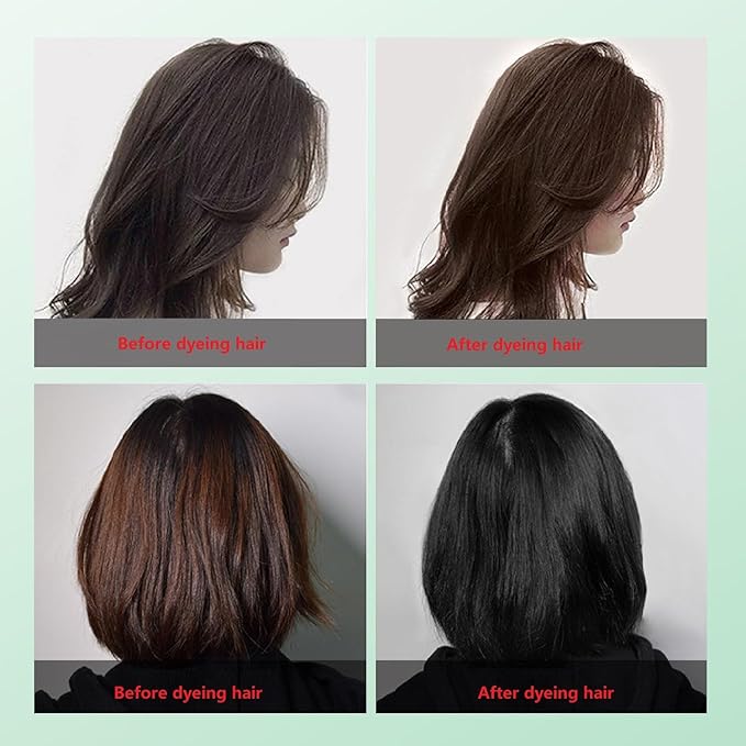 HUANG YI Natural Botanical Bubble Hair Dye 20ML 10Packs/Box (Chestnut Brown, Plant-Based)