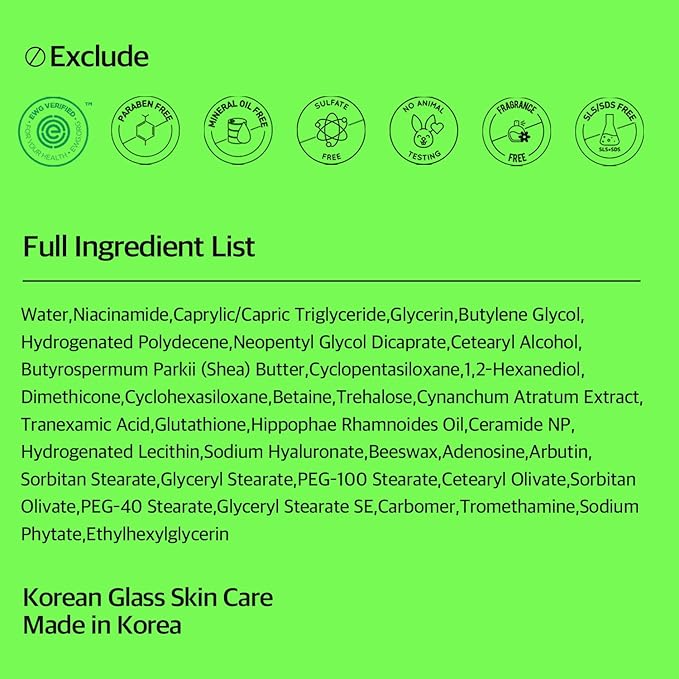 Niacinamide Arbutin Glow Boosting Cream 2.71 fl oz - Korean Skin Care for Long-Lasting Hydration & Smooth, Even Skin Tone with 10% Niacinamide & Arbutin, Deep Moisture Cream for Face