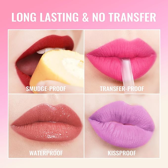 Oulac Red Matte Lipstick for Women, Classic Red Lip Stain Long Lasting Waterproof, No Transfer, Creamy High Pigmented Formula with Rose Oil, Vegan & Cruelty-Free, M02