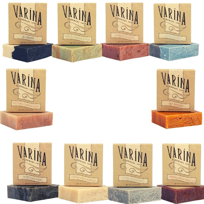 Natural Soap Mens Variety Bar Soap - Gentle Cleansing for Sensitive Skin, Fresh - 10 Pack - Handmade Soap