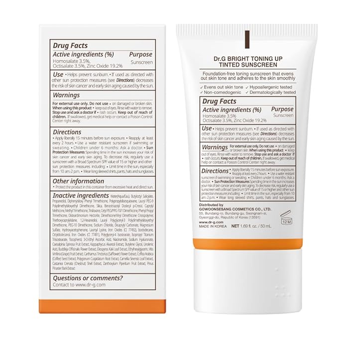 Dr.G Bright toning up tinted Sunscreen