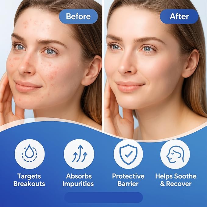 CLEARI Pimple Patches, Invisible 2MM Covers for All Skin Types, Dermatologist Tested,Pore Cleansing, Day & Night, 2 Sizes, 72 Thin Acne Patches for Face and Skin