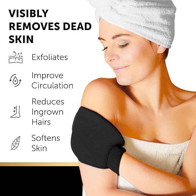 VALITIC 4 Pack Kojic Acid Dark Spot Corrector Soap Bars with Vitamin C, Retinol, Collagen, Turmeric - Original Japanese Complex - Hyaluronic Acid Bundle with 2 Black Exfoliating Gloves for Body Scrub