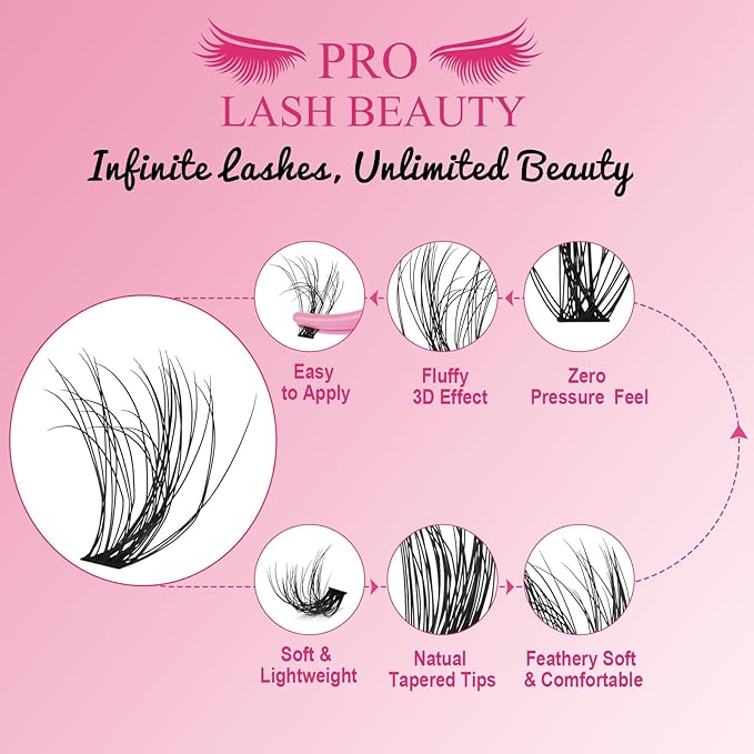 Lash CIusters 320Pcs Individual Lashes 3D Volume Cluster Lashes Natural Look Eyelash Clusters Faux Mink Wispy Lashes 30D-D Mixed DIY Lash Extension (3D Volume-30D-D,8-16mix)