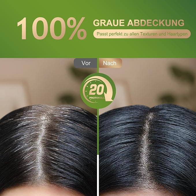 Permanent Hair Dye Gray Coverage Hair Dye PPD-Free Hair Color Kit 4A Cream Latte Brown