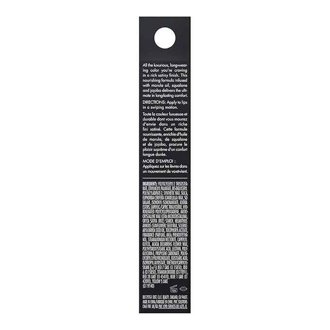 e.l.f. O Face Satin Lipstick, Richly Pigmented, Nourishing & Long-Lasting Creamy Lipstick, Infused With Jojoba, Vegan & Cruelty-Free, Own It