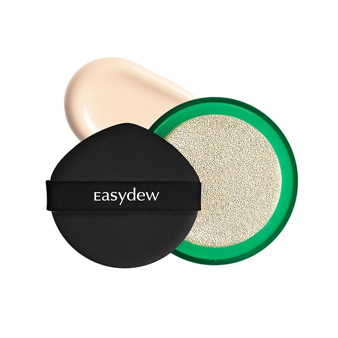 Easydew Mela B Toning Ampoule Cushion Refill - 2-in-1 Korean Skin Care & Face Beauty Makeup - Age-Defying Full Coverage Cushion Foundation with Niacinamide & Hyaluron-Vital C 0.45 oz (#13 Porcelain)
