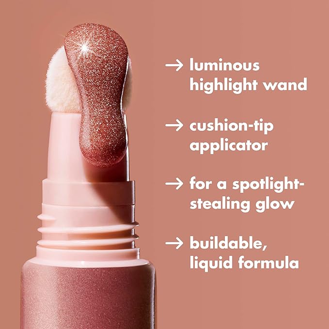 e.l.f. Halo Glow Highlight Beauty Wand, Liquid Highlighter Wand For Luminous, Glowing Skin, Buildable Formula, Vegan & Cruelty-free, IRL Angel