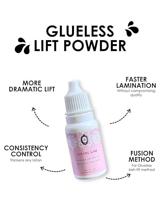 Korean Lash Lift Powder – No Glue Needed Vegan & Cruelty Free, Fast & Easy Lash Lift System, Eyelash Perm Solution Achieve Glue-Free for Lash Lift, Salon Use by iLevel Lab