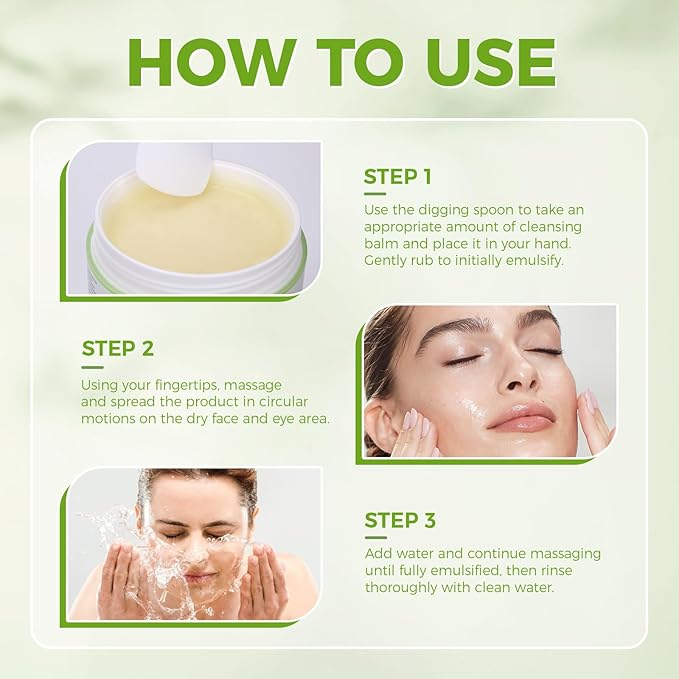 OUKEYA Cleansing Balm - Moisturizing Makeup Remover | Natural Ingredients | Suitable for All Skin Types to Gently Meltaway Mascara, Eyeliner and Makeup |- Gently Removes Dirt & Impurities 80g