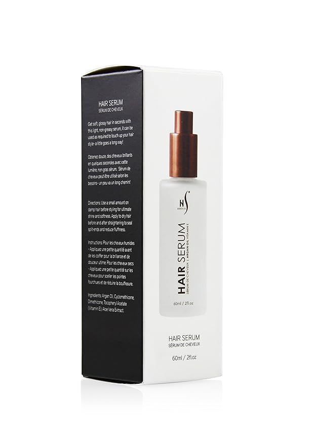 HerStyler Serum, 4 Pack - Hair Styling Agent with Argan Oil for Dry, Damaged Hair - Frizz Control Serum for Straightening, Shine, Trendy Tresses
