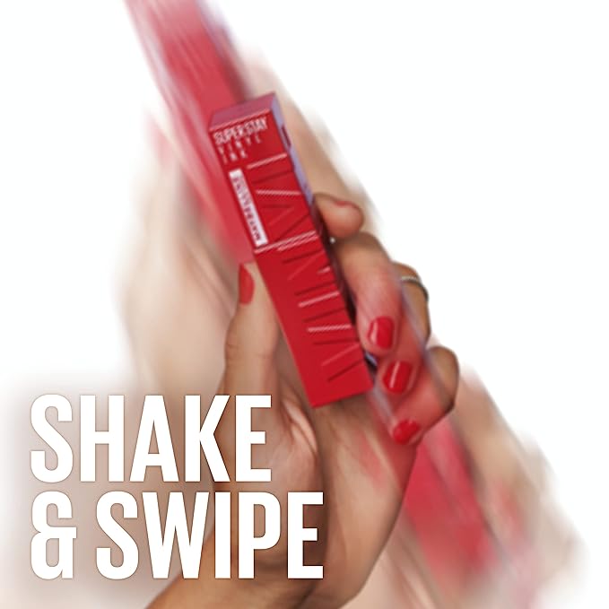 Maybelline Super Stay Vinyl Ink Longwear No-Budge Liquid Lipcolor Makeup, Highly Pigmented Color and Instant Shine, Peachy, Peachy Nude Lipstick, 0.14 fl oz, 1 Count