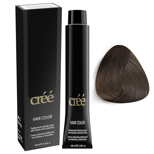 Cree Professional 6.1 - Dark Ash Blond Permanent Hair Color - Long Lasting, Rich Vibrant - Gray Coverage 100ml - 3.4 fl.oz.