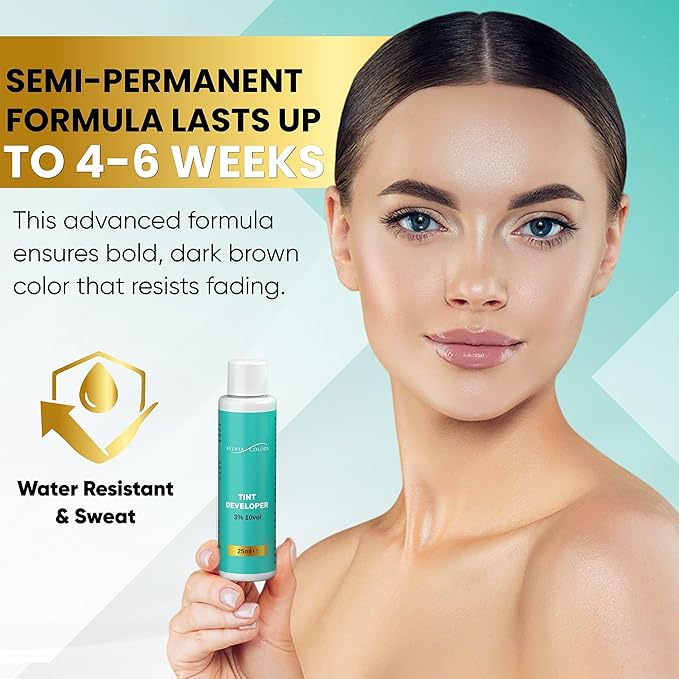 Professional Light Brown Hair TINT KIT – Semi-Permanent Root Touch-Up Color, 25ml – Spot Coloring for Roots & Grays, Waterproof Formula, 40 Applications, Lasts 4-6 Weeks