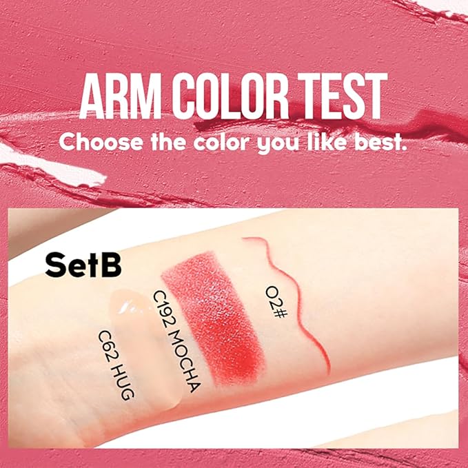 Matte velvet Lipstick + Lip Liner + Moisturizing Lip Oil Set, One Step Lips Makeup Kits Pigment Velvety Nude Lip Stain Waterproof Long Wear Lip Gloss Make up Gift Set (Set B)