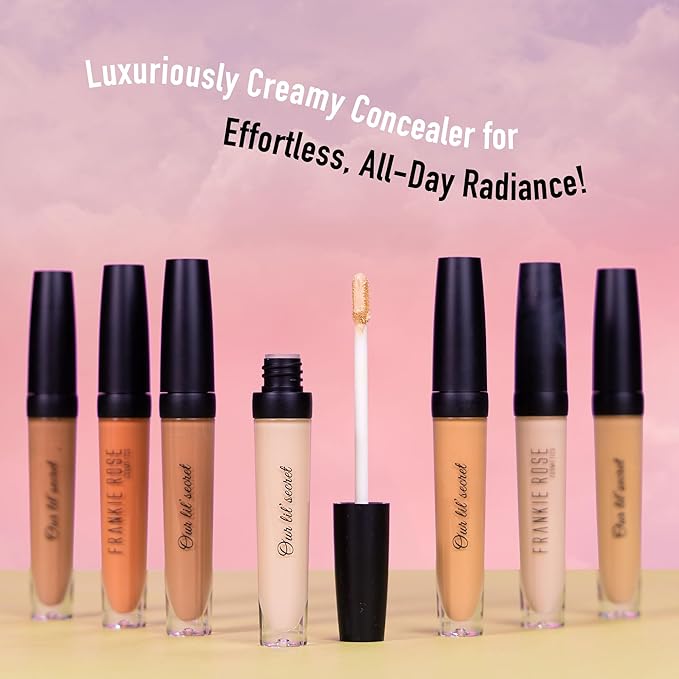 Frankie Rose Cosmetics Our Lil’ Secret Concealer - Full, Long Lasting Coverage for Dark Circles and Fine Lines - Easy to Blend - Soft, Smooth Complexion - Ginger
