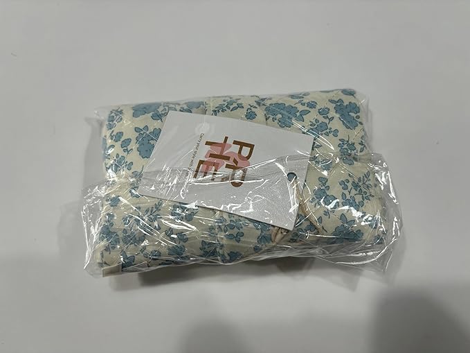 Prite Large Makeup Bag Cute Cosmetic Bag for Women Floral Coquette Aesthetic Toiletry Bag Travel Make Up Organizer Bag(Blue Flower)