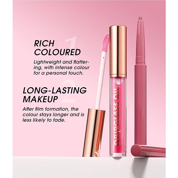 Dark Red Lip Liner Waterproof Lip Kit With Lip Liner and Gloss Long Lasting Pluming Smudge proof Highly Pigmented Lip Liner Set with Lipgloss (12# Dark Red)