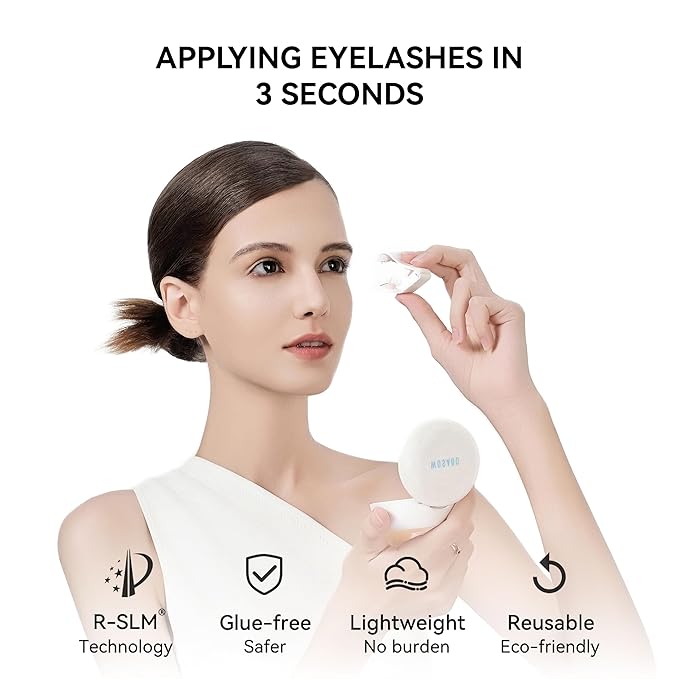 WOSADO Soft Magnetic Eyelashes Kit with Applicator, No.12 Iris Black, Reusable Glue-free Wispy Magnetic Lashes, Cruelty-free False Lashes, Waterproof, Lightweight, Suit for Heavy Makeup