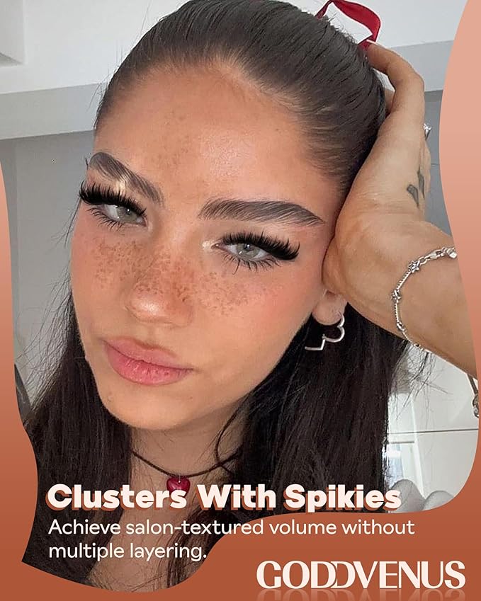 Manga Lash Clusters With Spikes Wispy Cluster Eyelash Extensions Fluffy Anime Eyelashes Clusters Reusable Faux Mink Fairy Individual Lash Extension (D Curve 12-18mm 204 pieces)