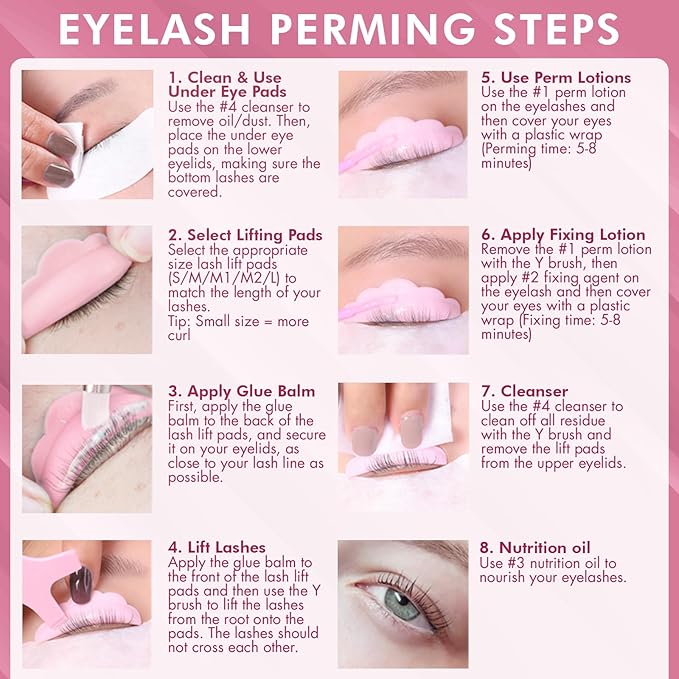 Lash Lift Kit & Eyebrow Lamination Kit, 2-in-1 Solution, At-Home Brow Lamination, Lasts 6-8 Weeks, 15 Applications, Beginner/Professional, Eyelash Lift, DIY Brow & Lash Perm - BLK6