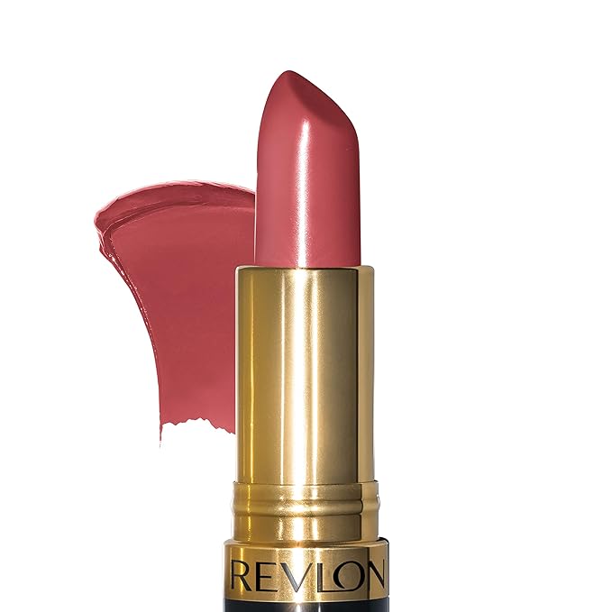 Revlon Super Lustrous Lipstick, Creamy Formula For Soft, Fuller-Looking Lips, Moisturized Feel, Teak Rose (445), 0.15 oz