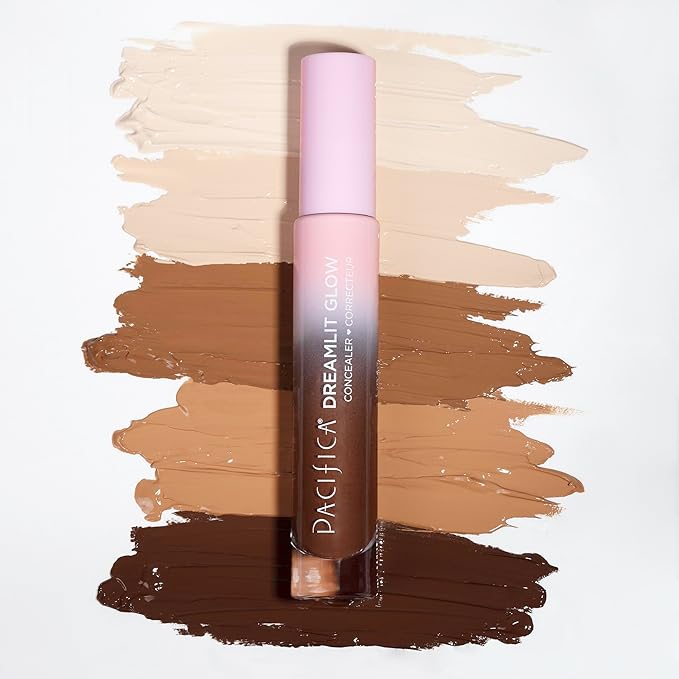 Pacifica Concealer – DreamLit Glow Full Coverage Concealer with Squalane for Dark Circles & Dark Spot Correction, Lightweight & Long-Lasting, Vegan & Cruelty-Free, Shade 05 (Rich Mocha)