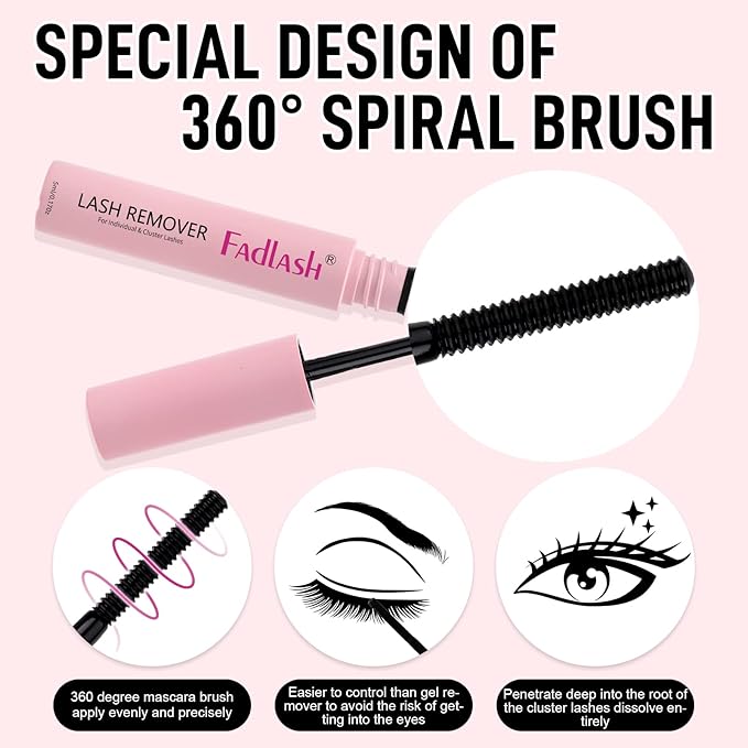 Cluster Lash Glue Remover 5 ML Lash Remover for Cluster Lashes Soothing Oil Lash Glue Remover Mascara Wand Eyelash Extension Remover Self Use at Home