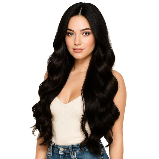 Full Shine Utip Human Hair Extensions 26 Inch 100 Grams Color 1 Jet Black Keratin Tip Hair Extensions Real Human Hair Invisible U Tip Extensions Straight Remy Hair add Length and Volume