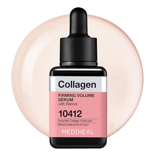 Mediheal Collagen Firming Volume Serum with Retinol 1.35 fl oz - Face Serum for Korean Glass Skin Look, Anti-Wrinkle, Pore Care & Long-Lasting Hydration