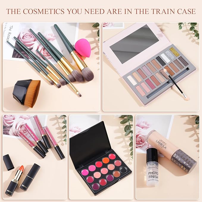 LAZORA Makeup Kit for Women Full Kit Makeup Set Multipurpose Bundle Holiday Gift Box Essential Starter Bundle Include Full Makeup Kit for Girl (Box2)