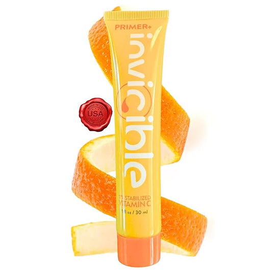 5 in 1 Primer For Face Before Makeup | 17% Vitamin C | All Day Grip | Dark Spot Corrector | Silky Matt Finish | Chemical Free | Vegan | All Skin Types | Made in America | 1fl oz
