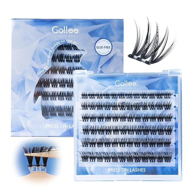 Self Adhesive Eyelashes Clusters Natural Look Wispy Press On Lash Clusters Pre Glued Eyelash Clusters Reusable No Glue Needed Lash Extensions