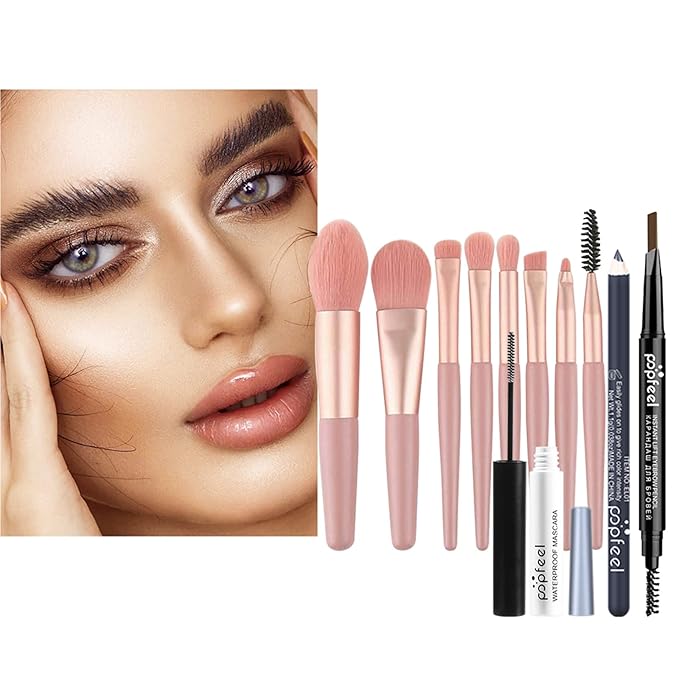 All-in-One Makeup Gift Set Carry All Makeup Kit for Women Full Kit With Makeup Bag Lipgloss Lipstick Concealer Blush Foundation Face Powder Eyeshadow Palette Cosmetic Palette #3
