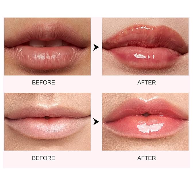 3 Colors Lip Plumping Booster, Spicy Lip Plumper Gloss Lip Plumping Oil, Ultra-Hydrating Nourishing Plump and Pout Lip Plumper, Glossy Finish Fuller Natural Lip Makeup Christmas Day Gift-03#04#05#