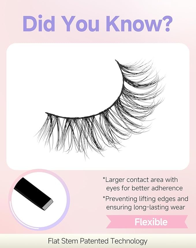Natural Lashes Natural Eyelashes Natural Look Wispy Lashes Mink Lashes False Eyelashes Fake Eyelashes C Curl Lashes Strip Lashes Pure-07