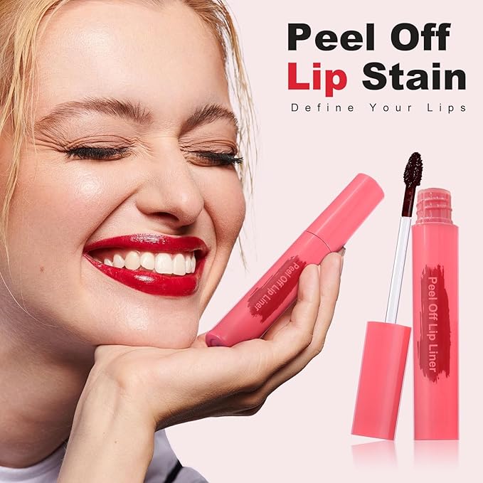 Lip Stain Peel Off - Long Wear Tattoo Lip Liner, Waterproof & Transfer-proof Peel Off Lip Stain with Matte Finish, Lip Tint For All Skin Types (Cocoa, 1 Count(Pack of 1))