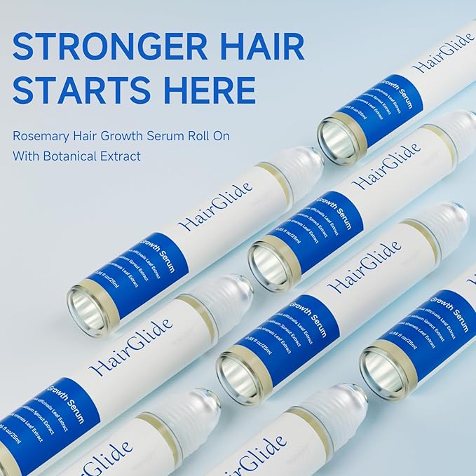 Hair Growth Serum Roll On, Rosemary Oil for Hair Growth, Be Roll On Rosemary Plant Essential Oils Extract Helps Support Body Thicker Fuller Hair for Men Women Wise Pick