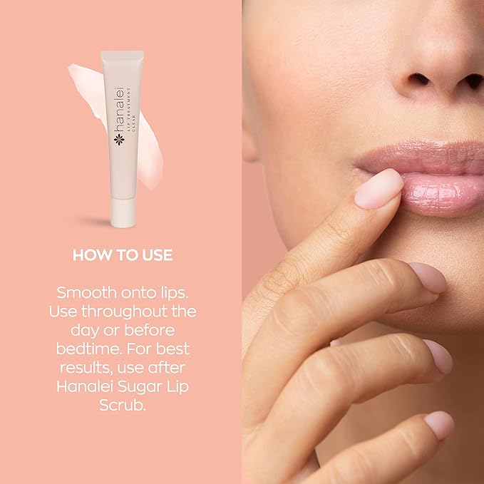 Hanalei Hydrating Lip Treatment Balm – Cruelty-Free, Paraben-Free Moisturizer for Severely Dry, Chapped Lips – Kukui Oil, Shea Butter & Grapeseed Oil – Clear Tint, Travel-Size 3-Pack (5ml X 3)