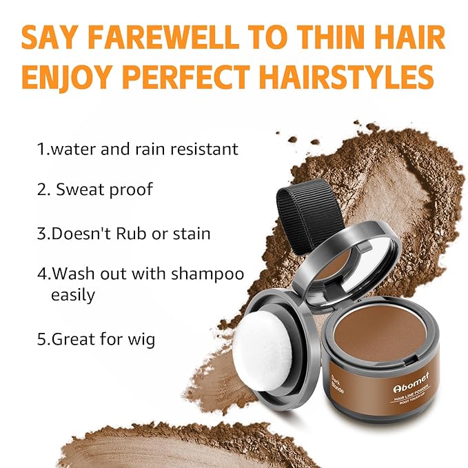 Root Touch Up Instantly Gray Hair Coverage Hairline Powder, Dark Blonde, Hair Fibers For Thinning Hair For Women & Men