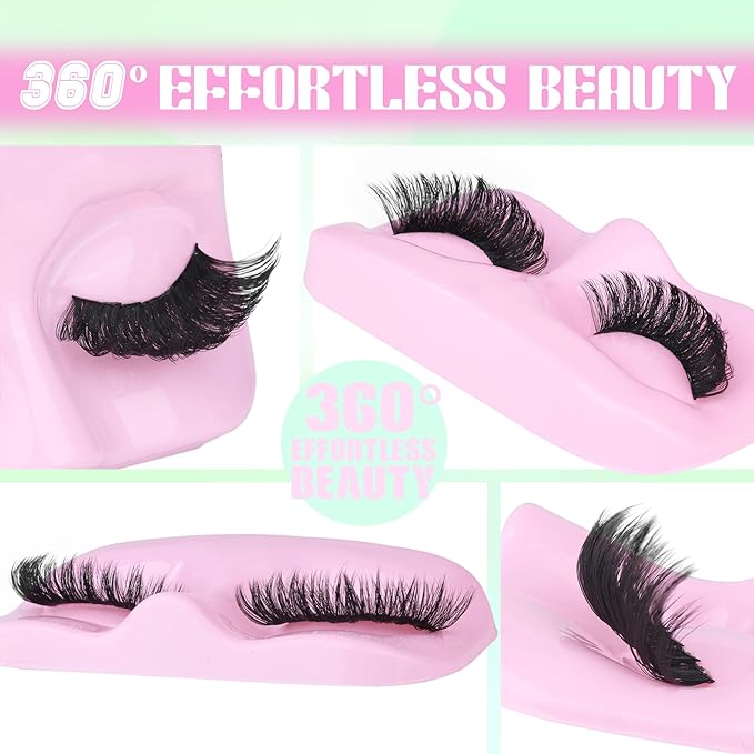 Mega Volume Lash Extensions Kit 14-24MM Long Eyelash Extension 100D 120D Lash Clusters Russian Indvidual Lashes DIY at Home D-Curly Eyelash Individuals Lash Bond and Seal Kit (216 Pcs)