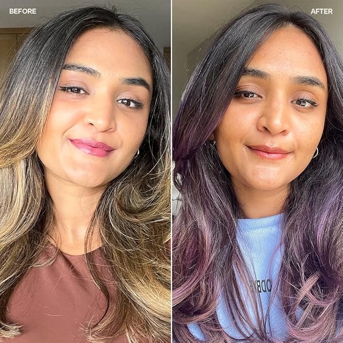 Overtone Semi Permanent Hair Color Conditioner, Vivid Violet, 8 oz, Nourishing, Damage-Free, Color Depositing Mask for All Hair Types with Shea Butter & Coconut Oil, Vegan & Cruelty-Free