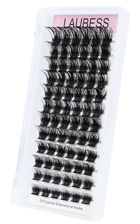 Lash Clusters 72pcs Individual Lashes D Curl Cluster Lashes Eyelash Clusters DIY Lash Extension Kit Cluster Eyelash Extensions (01-0.07D, 12mm)