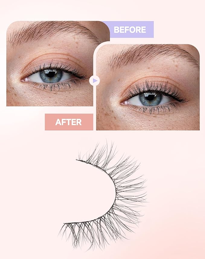 Natural Lashes Natural Eyelashes Natural Look Wispy Lashes Mink Lashes False Eyelashes Fake Eyelashes C Curl Lashes Strip Lashes Pure-08