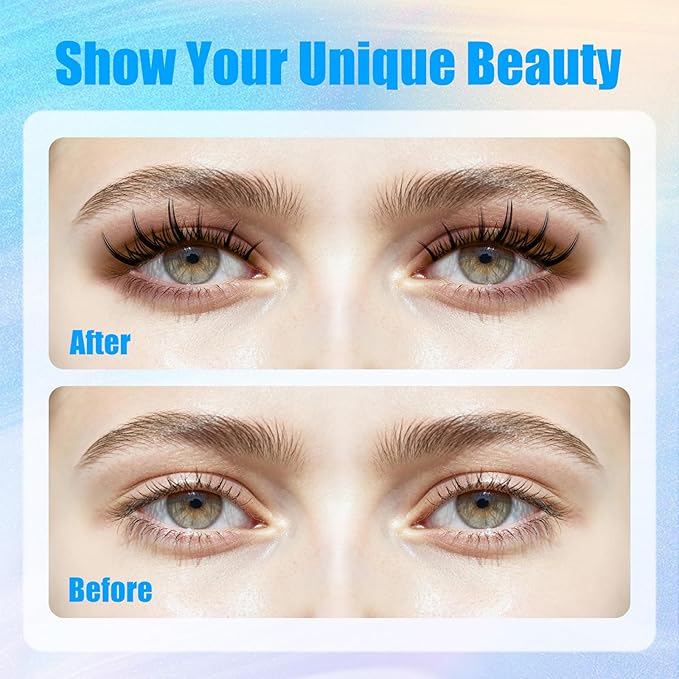 Lash Clusters Fox Eye Eyelash Clusters Natural C Curl Spiky Individual Lashes Wispy Cluster Eyelash Extensions Cat Eye Lash Extension Fairy Lashes Cluster (F02)
