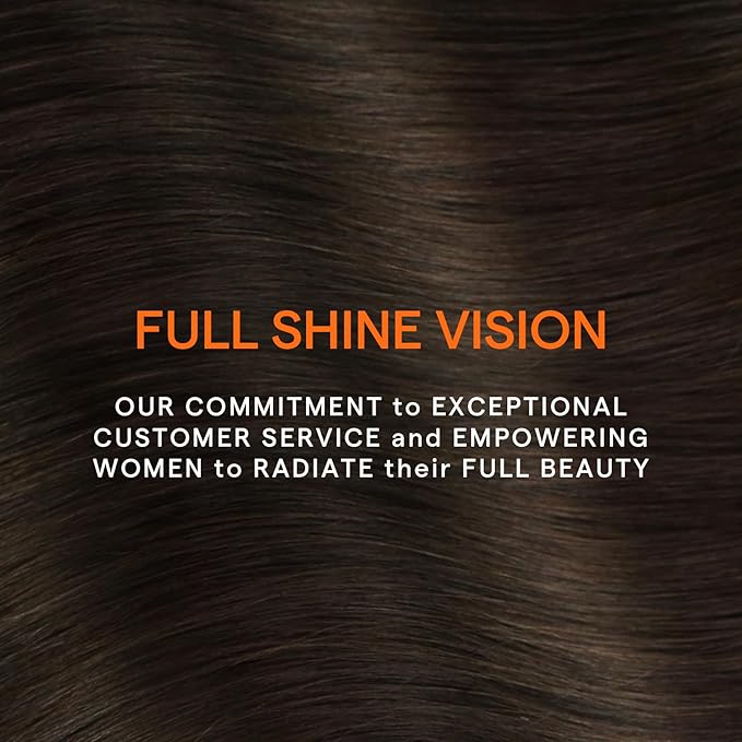 Full Shine Long Clip in Hair Extensions Brown Human Hair Clip in Extensions 22 Inch Straight Real Human Hair Dark Brown Hair Extension for Women 7 Pcs