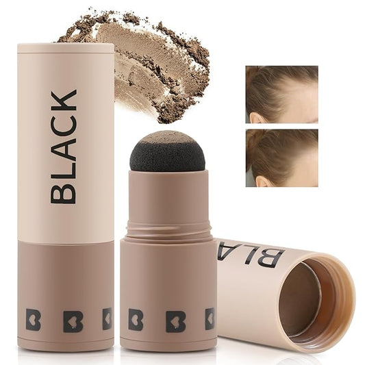 Boobeen Hairline Powder Stick, Root Touch Up and Hair Shadow Powder Stick, Waterproof Hairline Filler to Cover Gray Hair, Thinning Hair