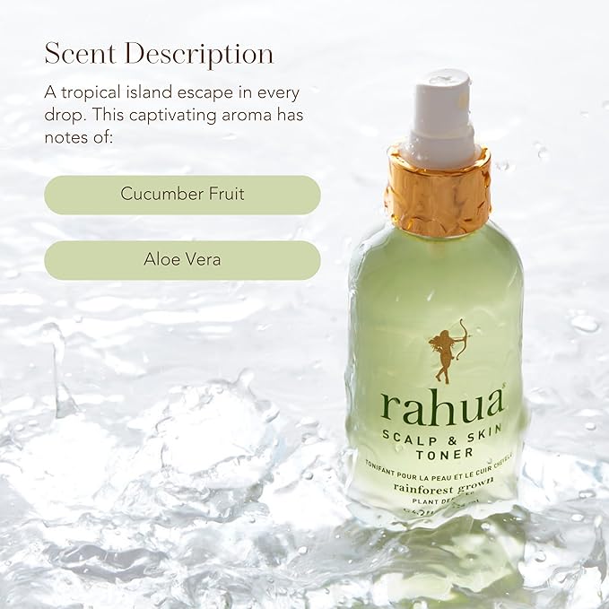Rahua Scalp & Skin Toner, Vegan Botanical Mist for Balanced Scalp & Clear Complexion, with Witch Hazel, Organic Aloe Vera & Guayusa Antioxidants, Cleaner Beauty for All Hair & Skin Types, 4.2 Fl Oz