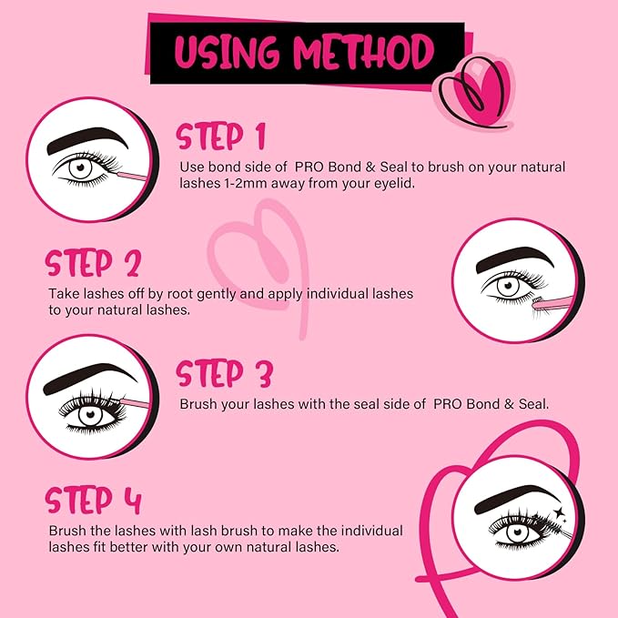 Lash Clusters Kit 280pcs Lash Clusters D Curl Eyelash Extension Kit Individual Lashes with Lash Bond and Seal Lash Applicator Easy to Apply at Home(60D+80D-9-16mix Kit)